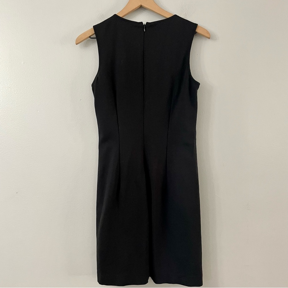 Theory Black Leather Panel Dress - Picture 4 of 5
